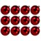 12 Pack 60mm 2.5" Shiny Red Ball Ornament with Wire and UV Coating